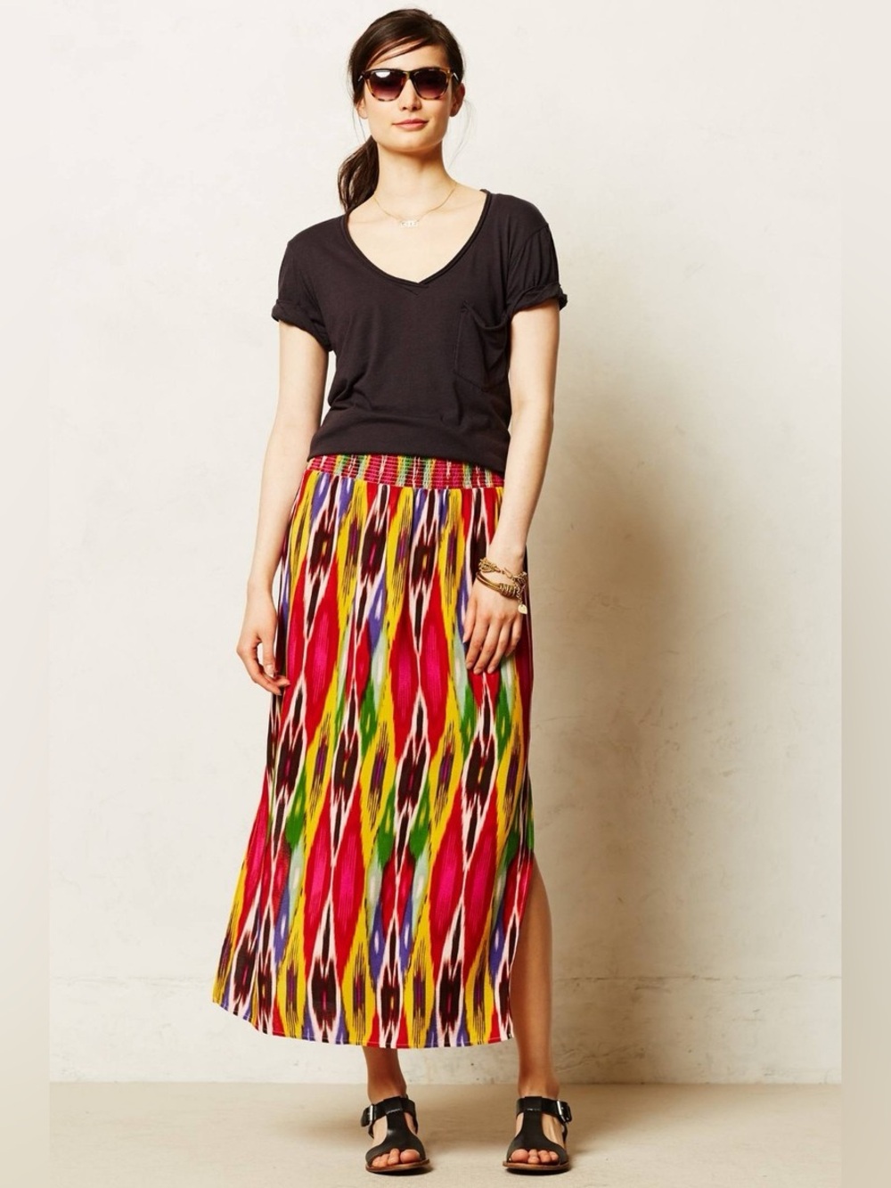 Anthropologie. Vanessa Virginia "Apolline" Maxi Ikat Skirt. Size medium.